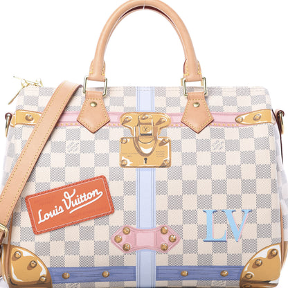 Louis Vuitton Damier Azur Summer Trunks Speedy Bandouliere 30 7 of 14
