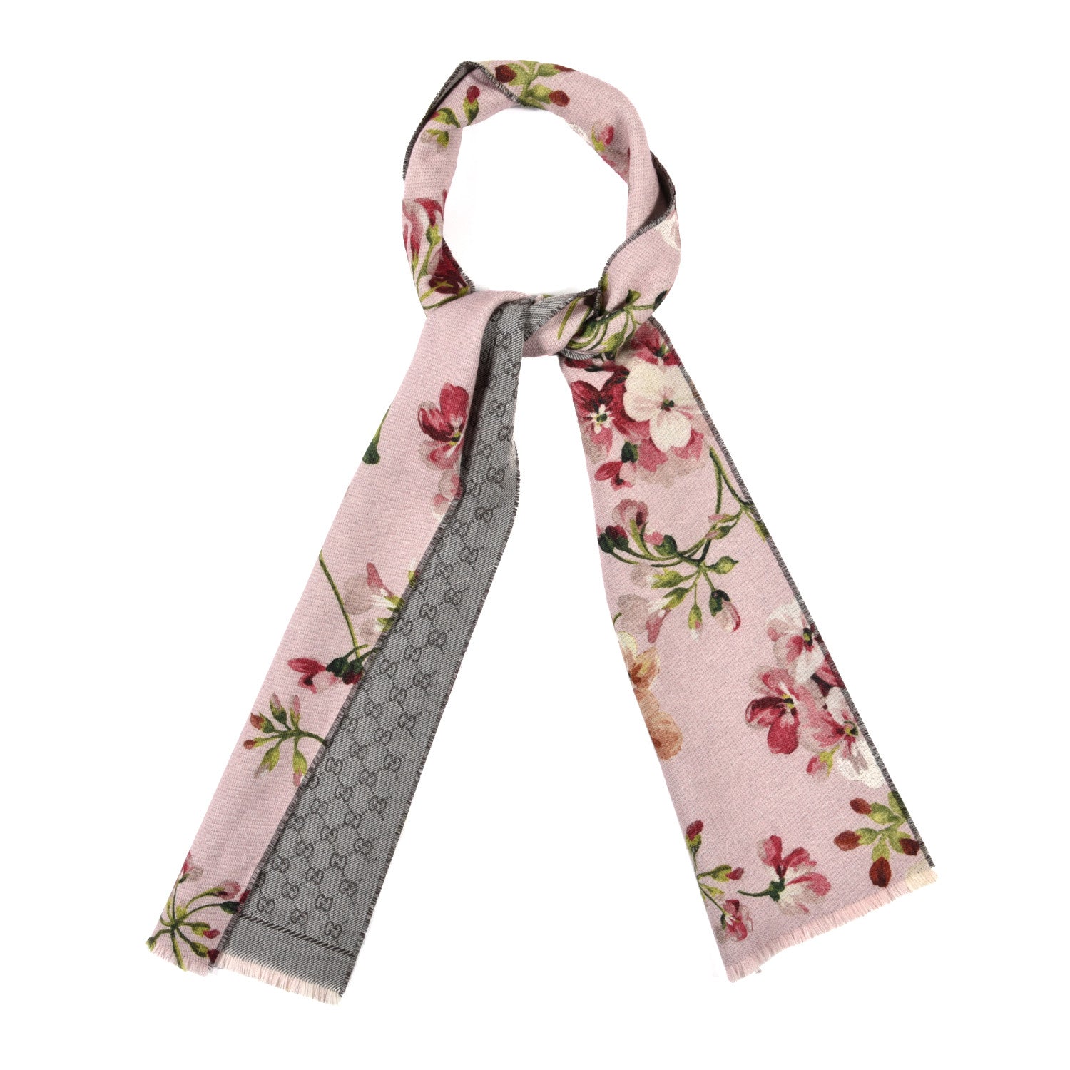 Gucci Wool GG Monogram Miniorophin Scarf Shell Pink 1 of 4