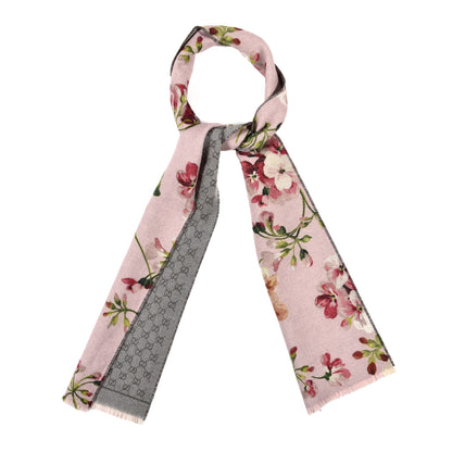 Gucci Wool GG Monogram Miniorophin Scarf Shell Pink 1 of 4