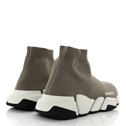 Balenciaga Technical 3D Recycled Knit Bi-Color Sole Womens Speed 2.0 Sneakers 41 Dark Beige White Black 4 of 9