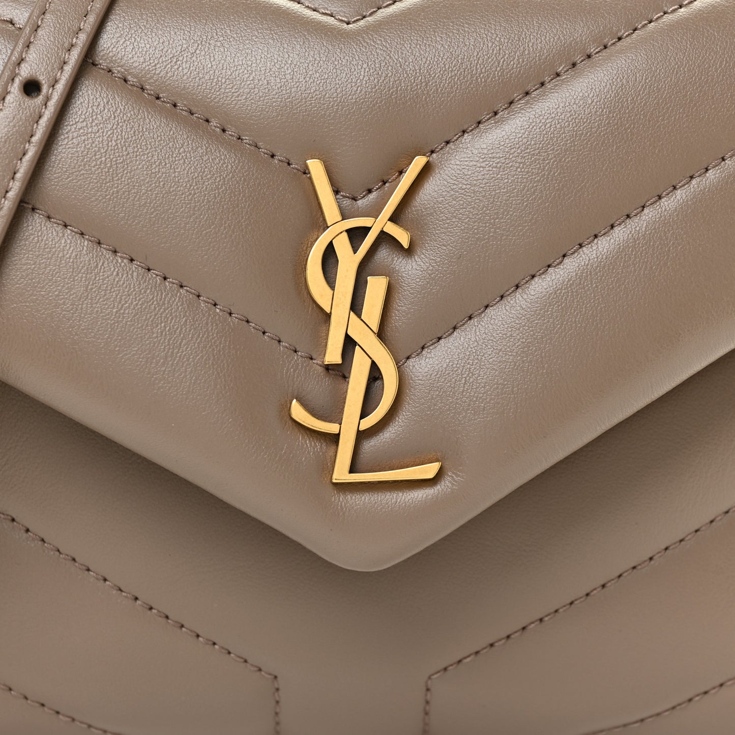 Calfskin Y Quilted Monogram Toy Loulou Crossbody Bag Taupe