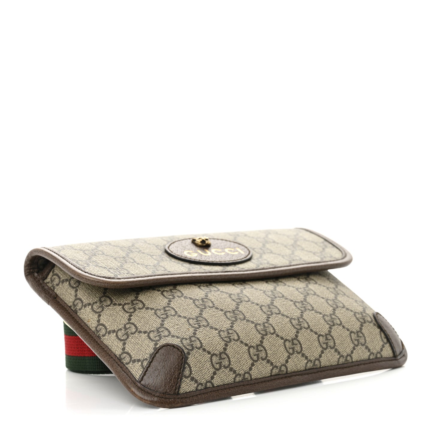 GG Supreme Monogram Neo Vintage Web Belt Bag Brown