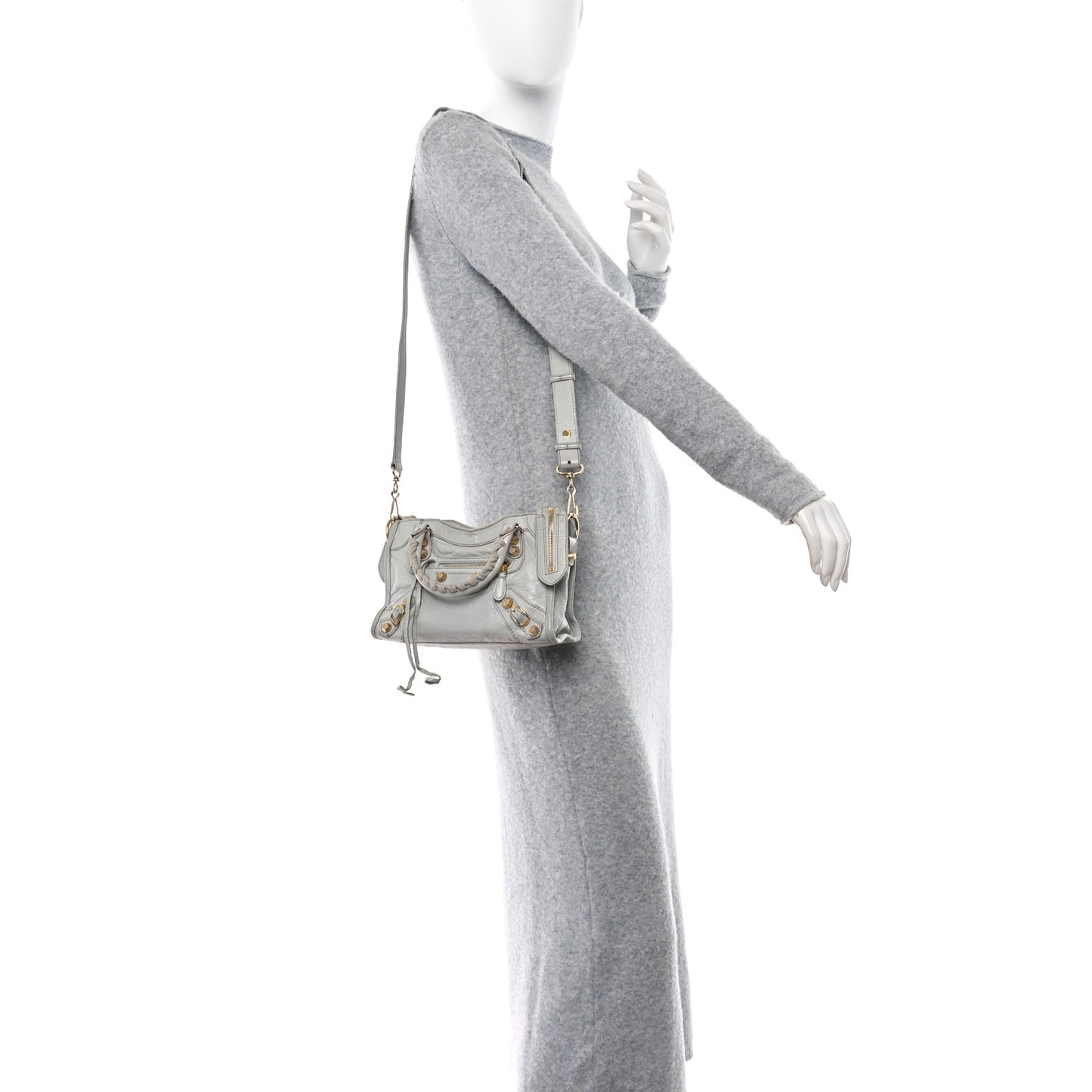 Agneau Giant 12 Gold Hardware Mini City Gris Melange