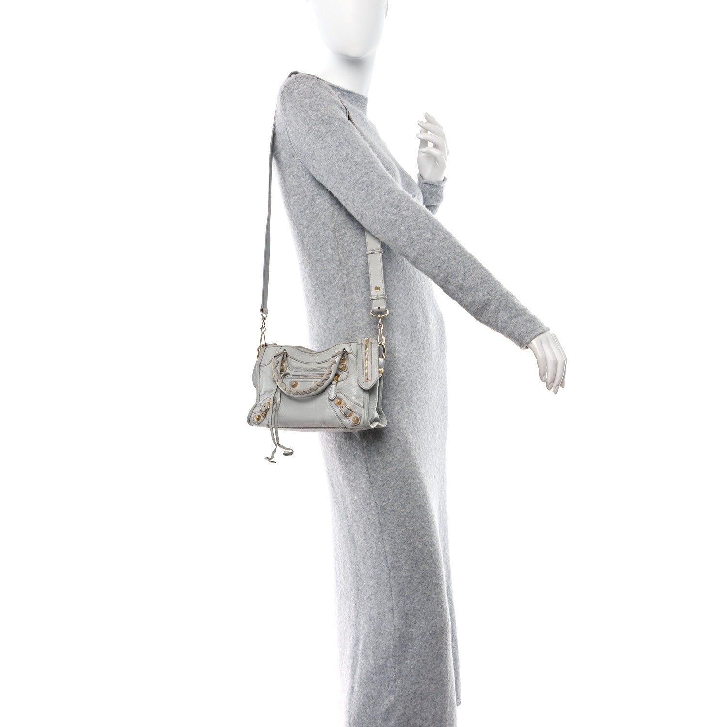 Balenciaga Agneau Giant 12 Gold Hardware Mini City Gris Melange 3 of 19