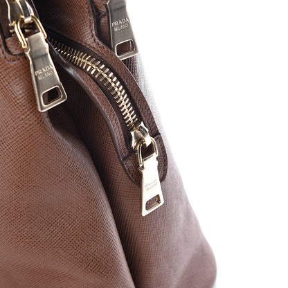 Prada Saffiano Cuir Top Handle Dome Tote Palissandro 19 of 19