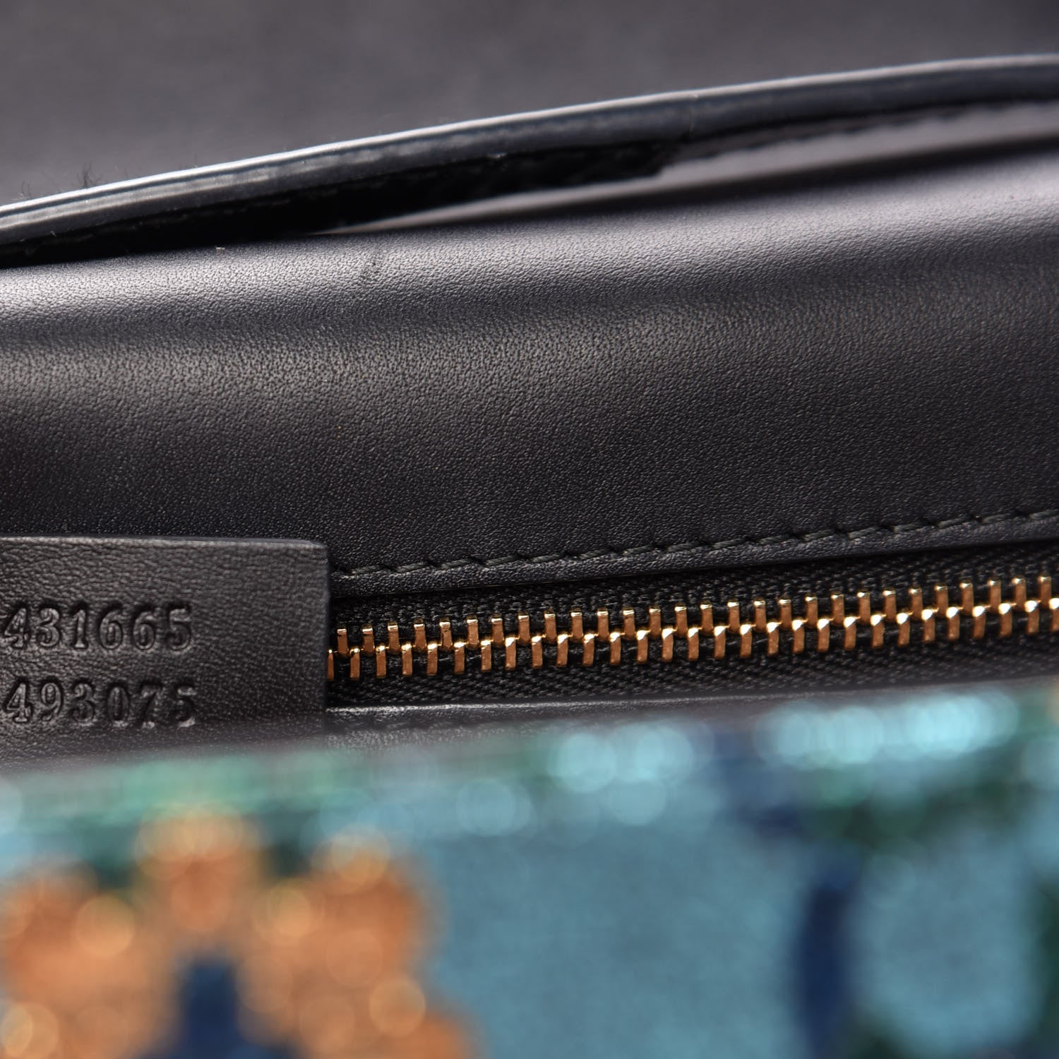 Gucci Iridescent Brocade Medium Sylvie Top Handle Bag Blue 9 of 11