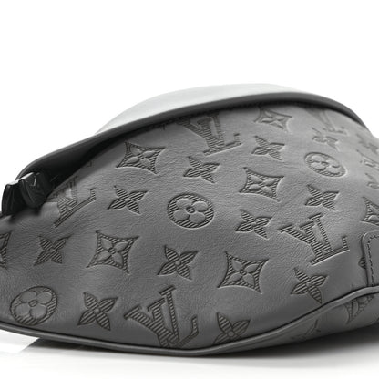 Louis Vuitton Calfskin Monogram Shadow Discovery Bumbag PM Gray 7 of 8