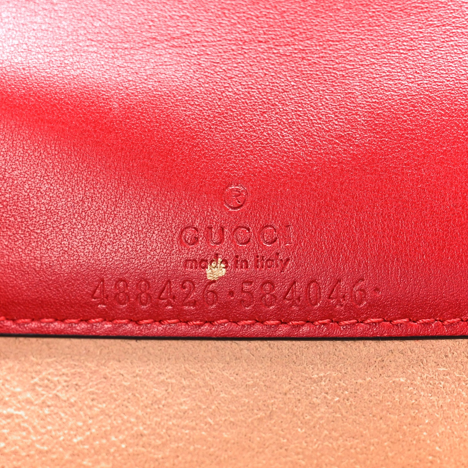 Gucci Calfskin Matelasse GG Marmont Mini Bag Hibiscus Red 6 of 10