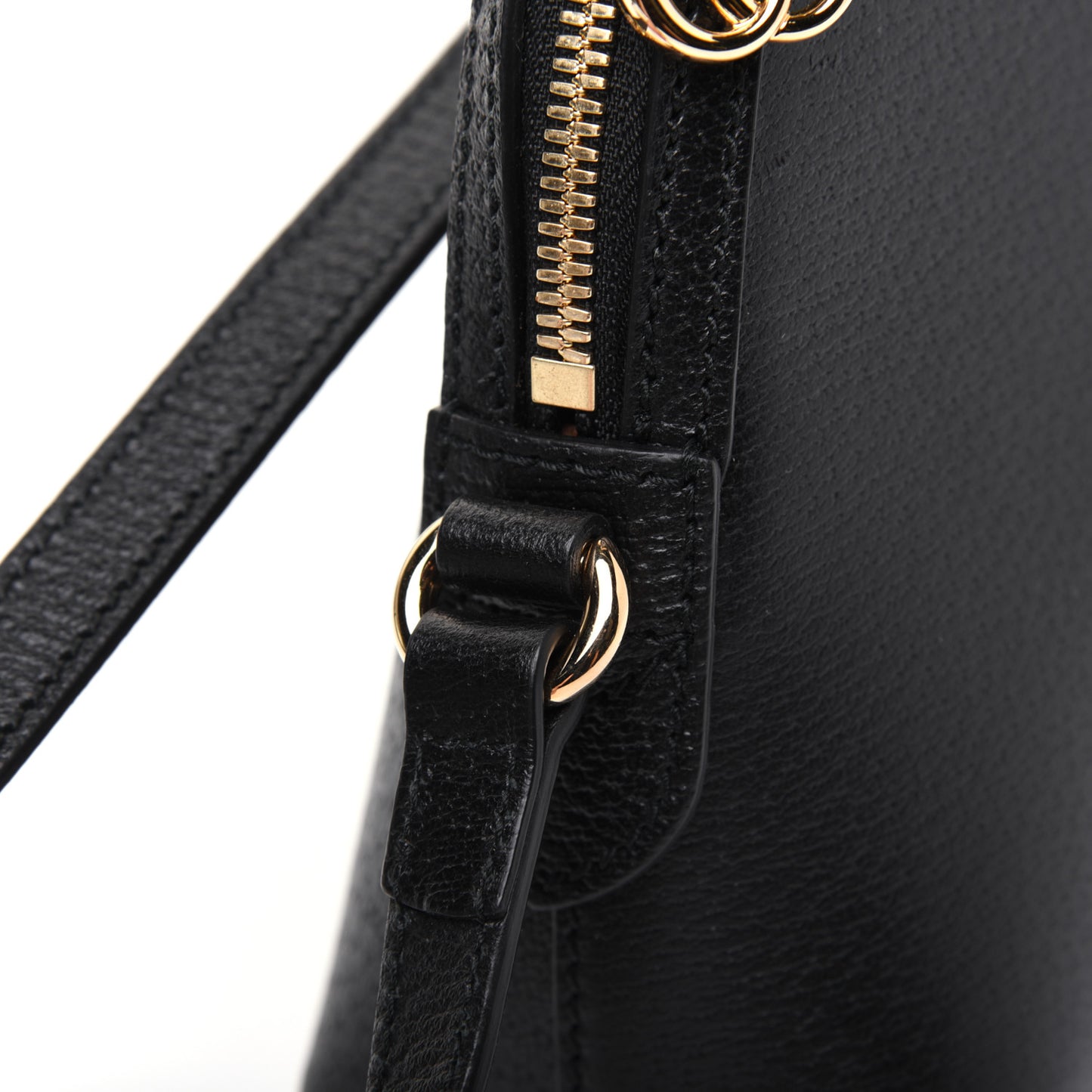 Calfskin GG Web Small Ophidia Dome Shoulder Bag Black
