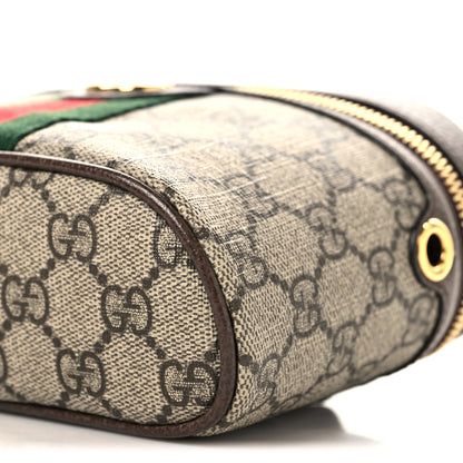 Gucci GG Supreme Monogram Textured Dollar Calfskin Web Ophidia Belt Bag 110 44 Beige Ebony New Acero 10 of 11