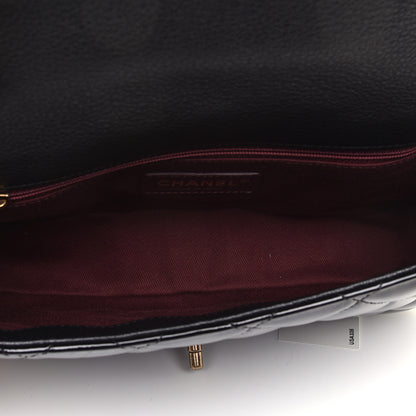 Chanel Patent Goatskin Quilted Medium CC Eyelet Flap Black 5 of 9