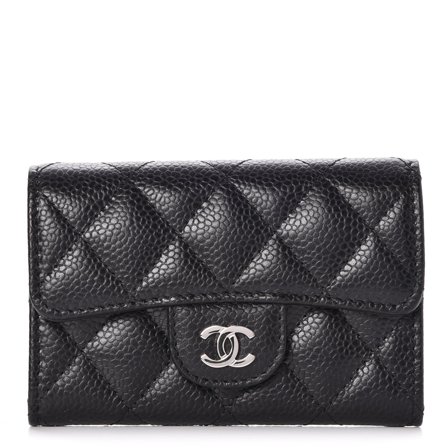 Chanel Caviar Quilted Flap Card Holder Black 1 of 9