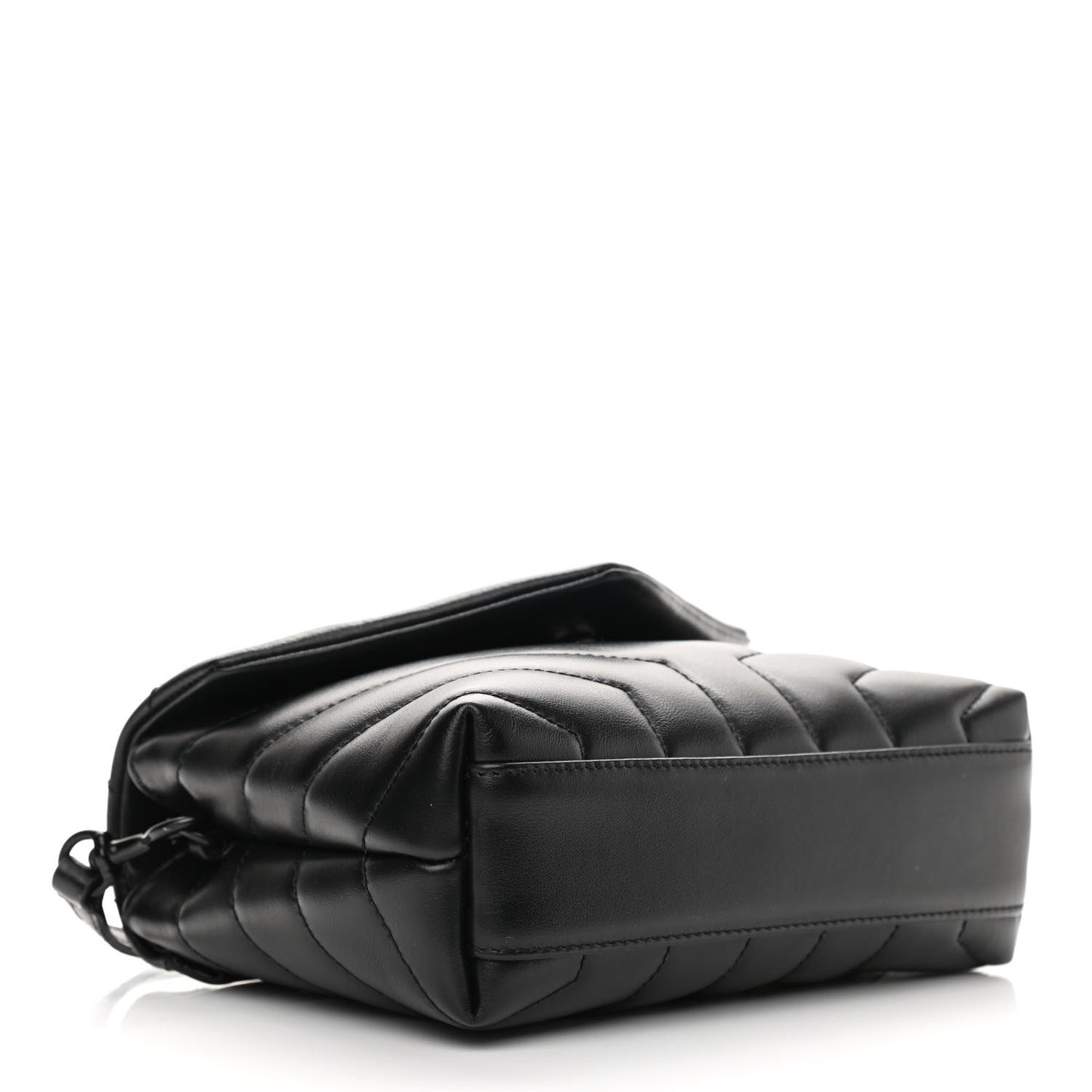Calfskin Y Quilted Monogram Toy Loulou Crossbody Bag Black