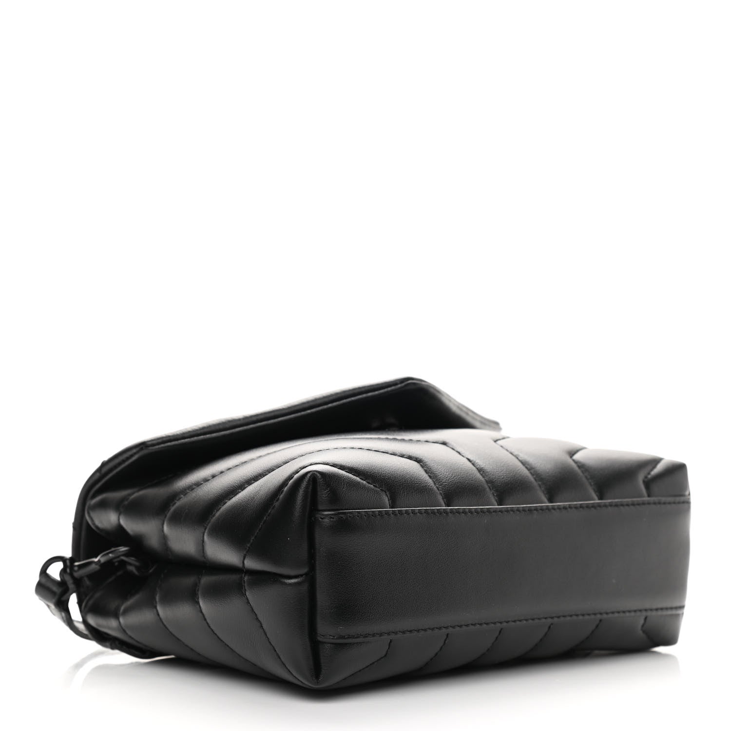 Saint Laurent Calfskin Y Quilted Monogram Toy Loulou Crossbody Bag Black 4 of 10