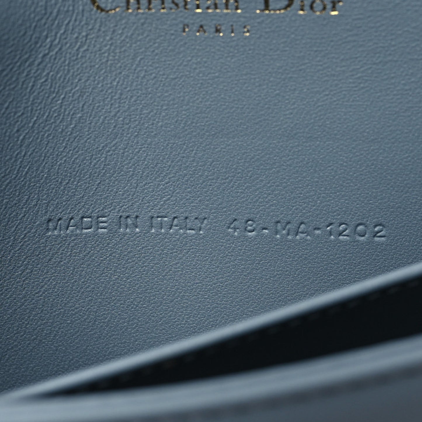 Lambskin Cannage Lady Dior Chain Wallet Cloud Blue