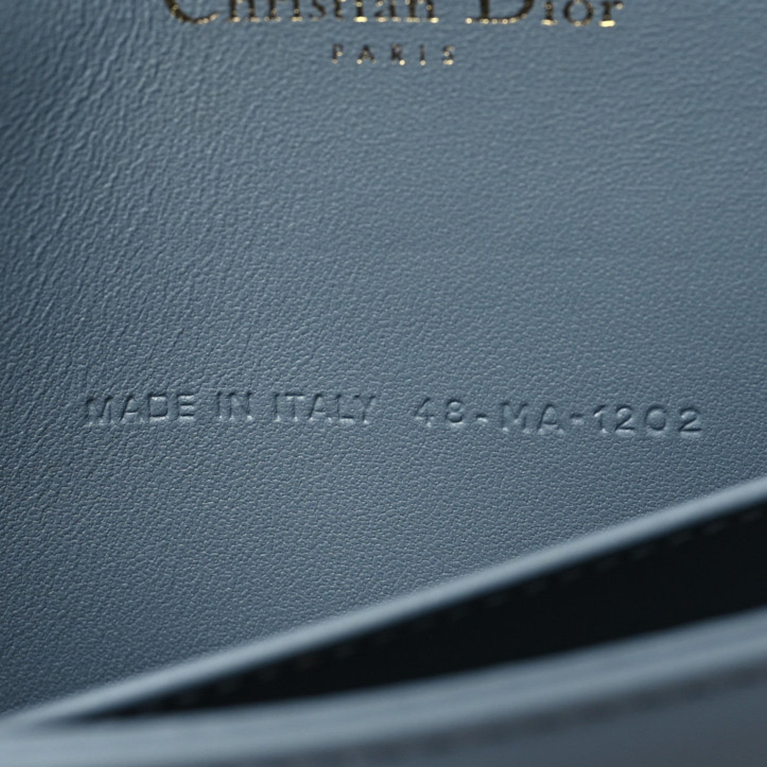 Christian Dior Lambskin Cannage Lady Dior Chain Wallet Cloud Blue 8 of 10