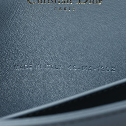 Christian Dior Lambskin Cannage Lady Dior Chain Wallet Cloud Blue 8 of 10