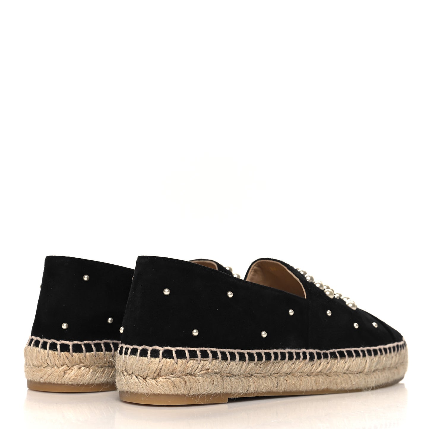 Suede Pearl CC Espadrilles 40 Black