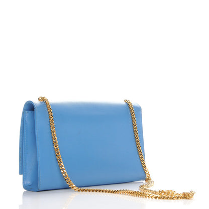 Saint Laurent Grain De Poudre Medium Classic Monogram Kate Satchel Blue Clair 3 of 9