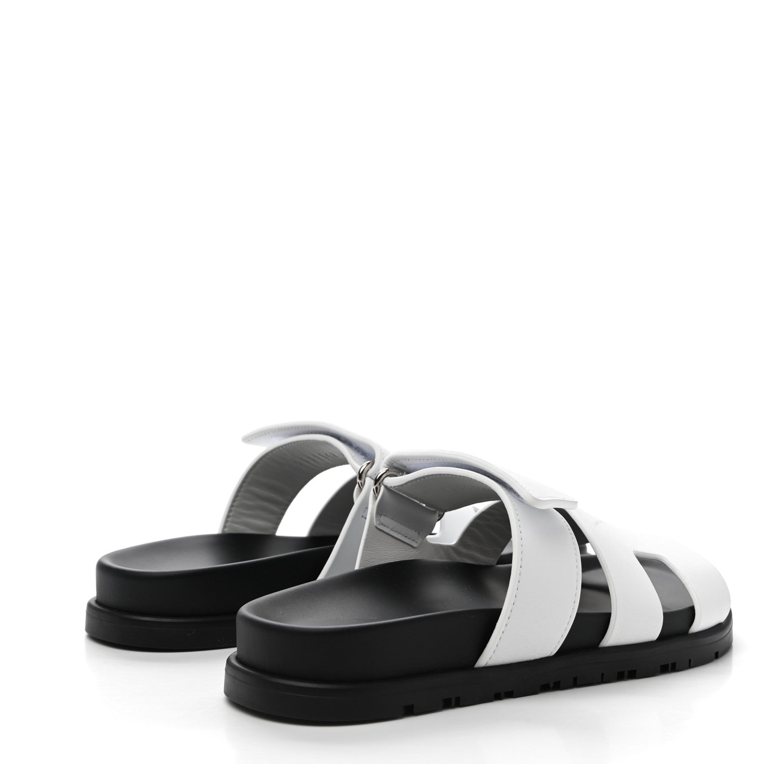 Hermes Calfskin Womens Chypre Sandals 35 White 4 of 10