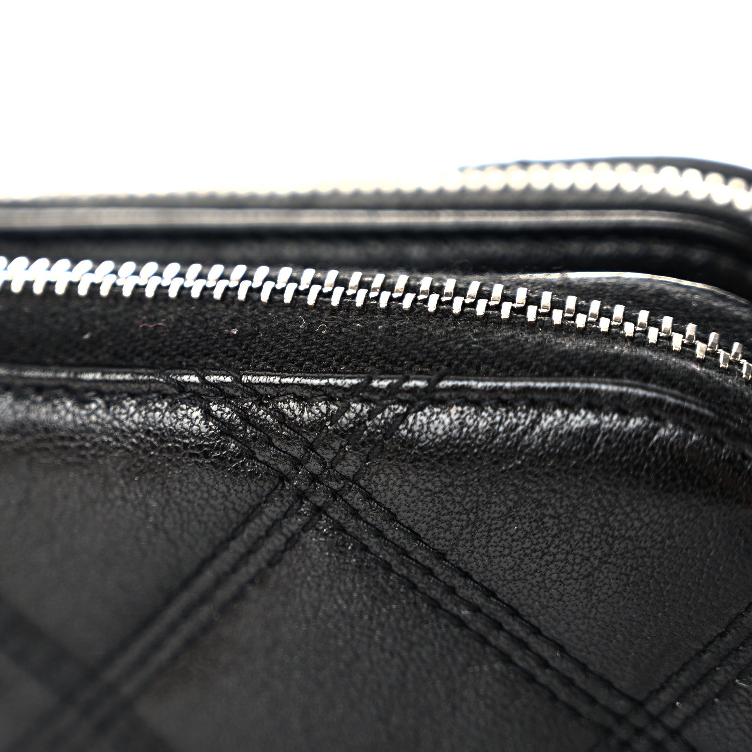 Saint Laurent Grained Lambskin Quilted Mini Becky Double Zip Bag Black 12 of 12