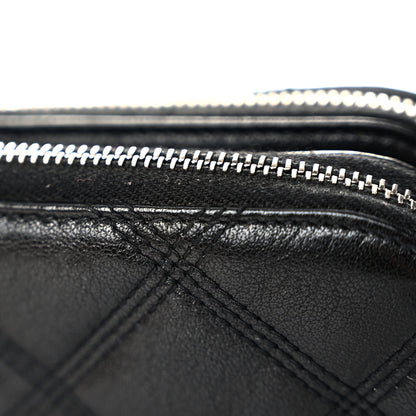 Saint Laurent Grained Lambskin Quilted Mini Becky Double Zip Bag Black 12 of 12