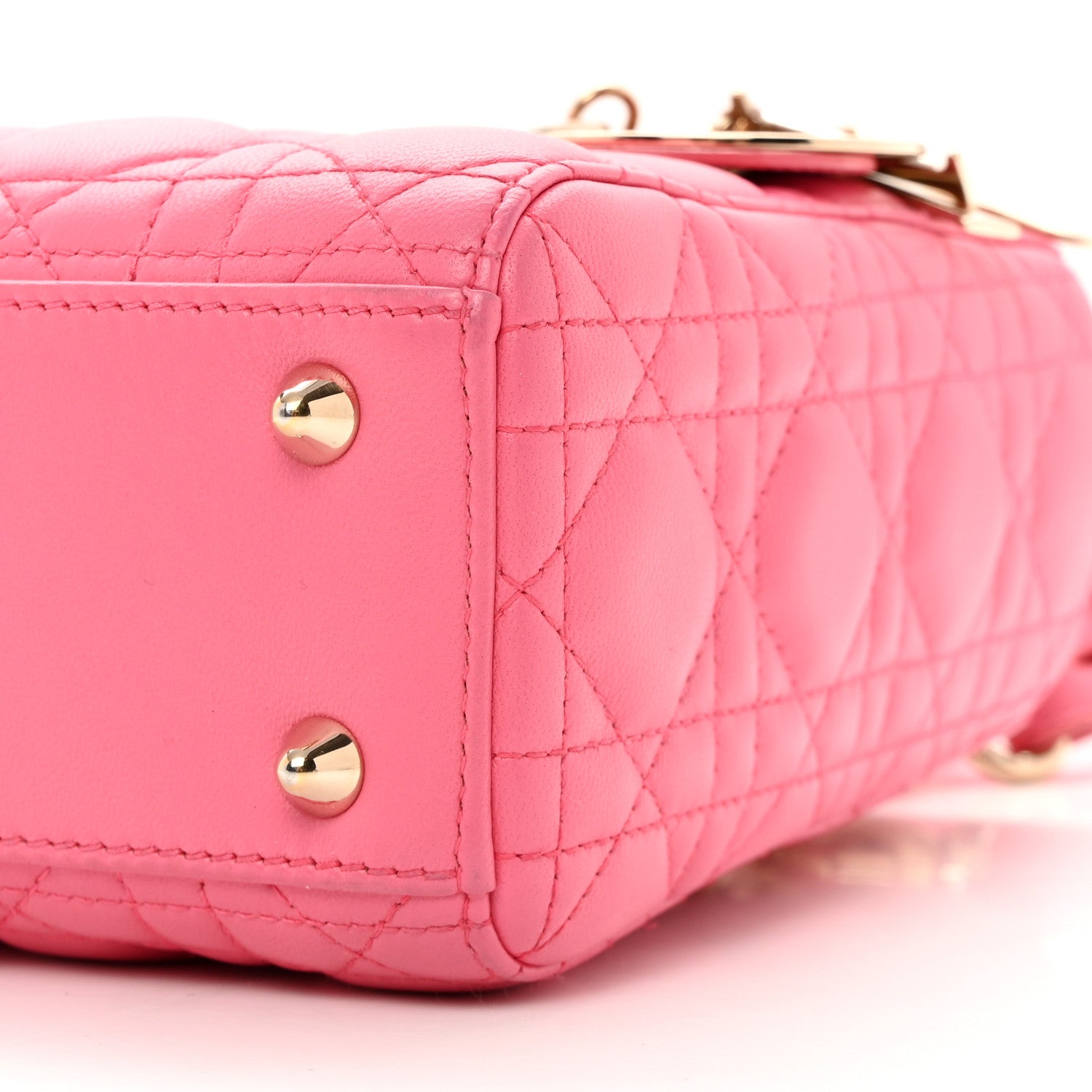 Christian Dior Lambskin Cannage Small My ABCDior Lady Dior Pink 10 of 10