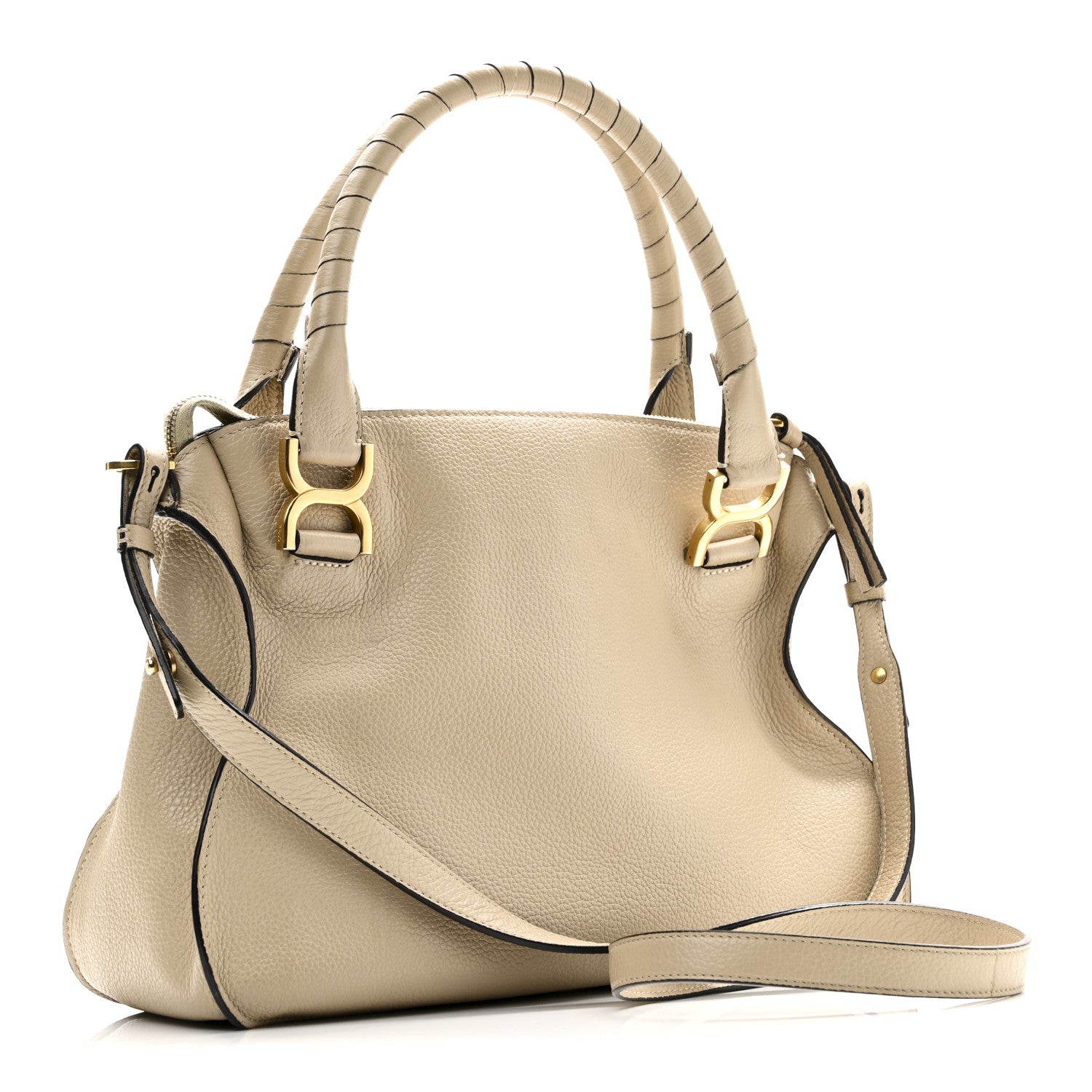 Chloe Calfskin Mediium Marcie Satchel Root Beige 3 of 9