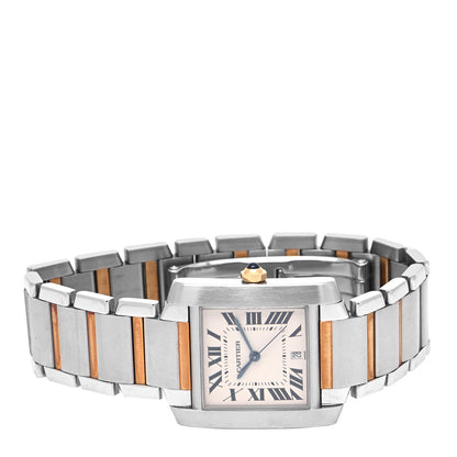 Cartier Stainless Steel 18K Yellow Gold 28mm Tank Francaise Automatic Watch 2 of 4
