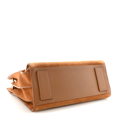 Saint Laurent Suede Calfskin Studded Small Sac De Jour Caramel Cognac 4 of 9