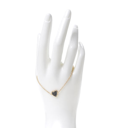 John Hardy 18K Rose Gold Black Sapphire Classic Chain Heart Station Bracelet 2 of 6