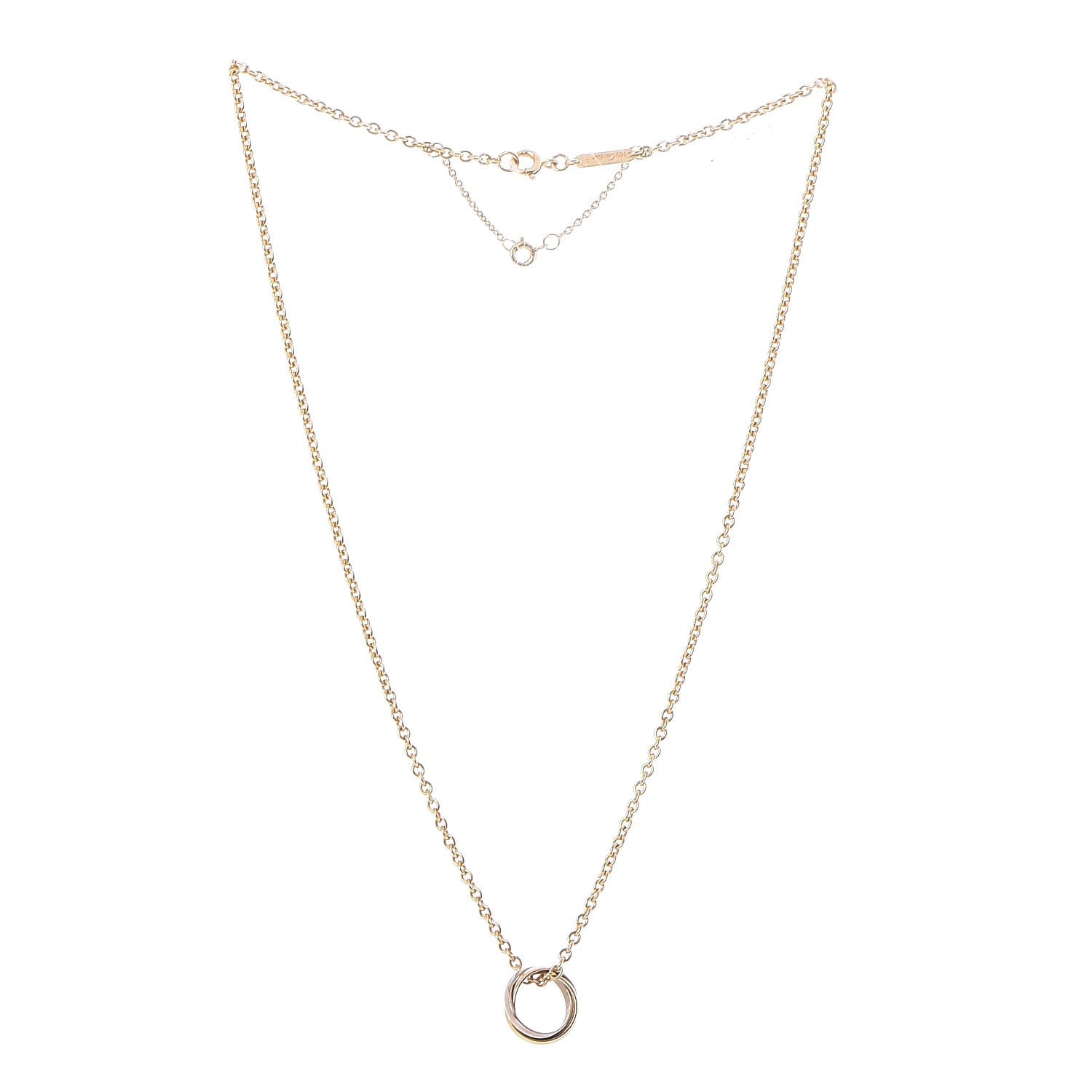 Cartier 18K Pink Yellow White Gold Trinity Pendant Necklace 3 of 8