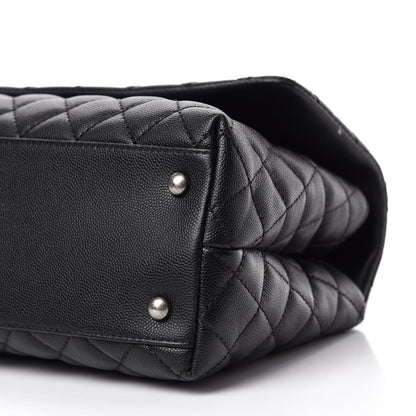 Chanel Caviar Lizard Quilted Small Coco Handle Flap Black 8 of 17