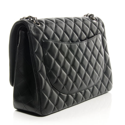 Chanel Lambskin Quilted Maxi Double Flap Black 3 of 9