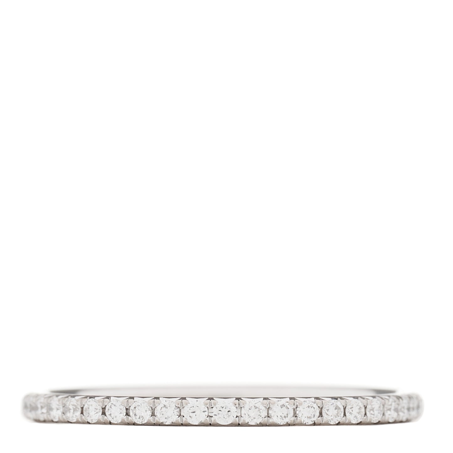 18K White Gold Diamond Metro Band Ring 54 7