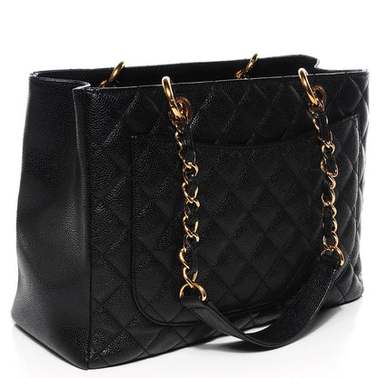 Chanel Caviar Grand Shopping Tote GST Black 3 of 7