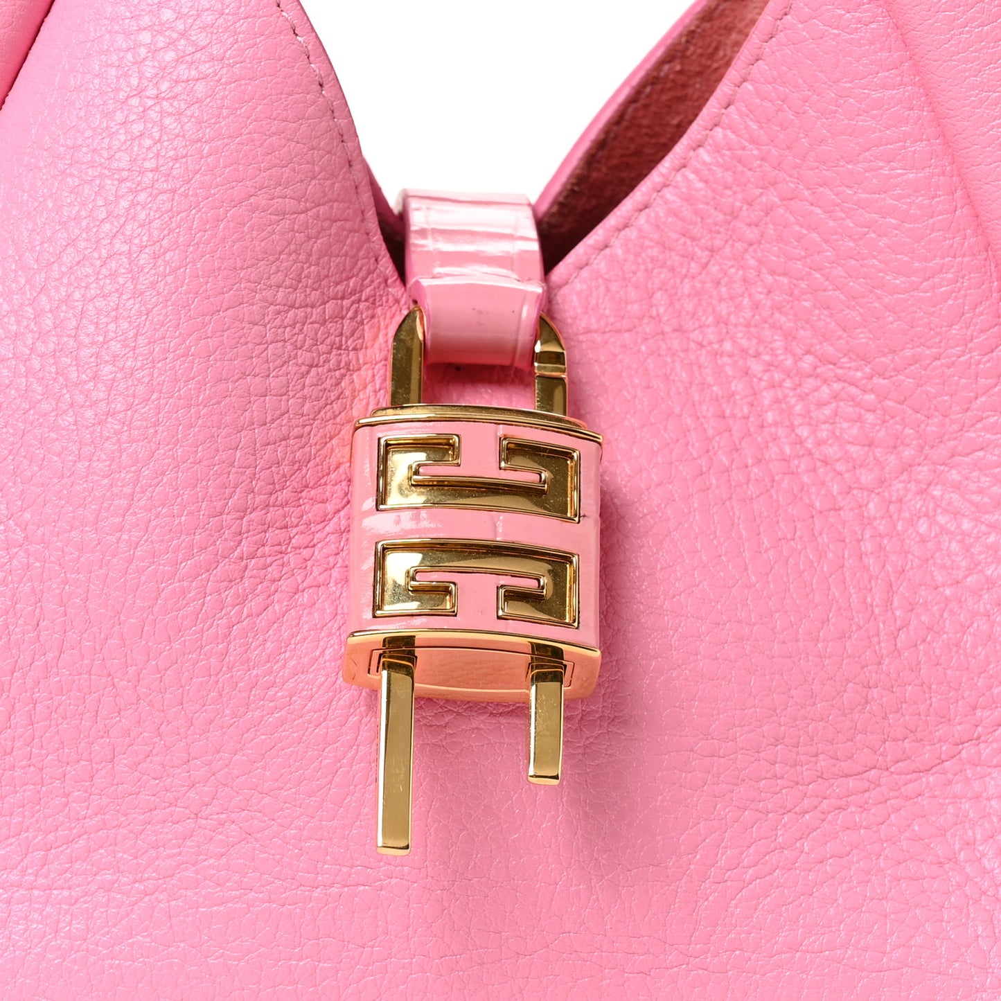 Grained Calfskin Mini G-Lock Hobo Pink