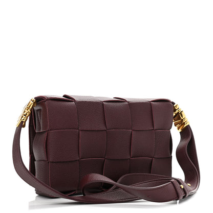 Bottega Veneta Grained Calfskin Maxi Intrecciato Cassette Crossbody Bag Bordeaux 3 of 10