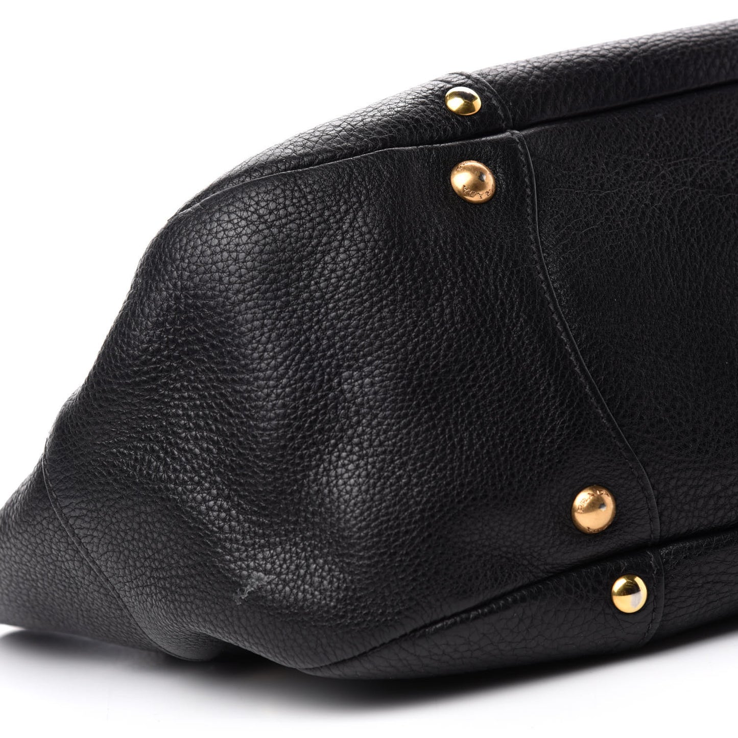Vitello Daino Pushlock Tote Black