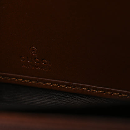 Gucci GG Supreme Monogram Cuoio Toscano Zip Around Wallet Beige Ebony Cuir 6 of 9