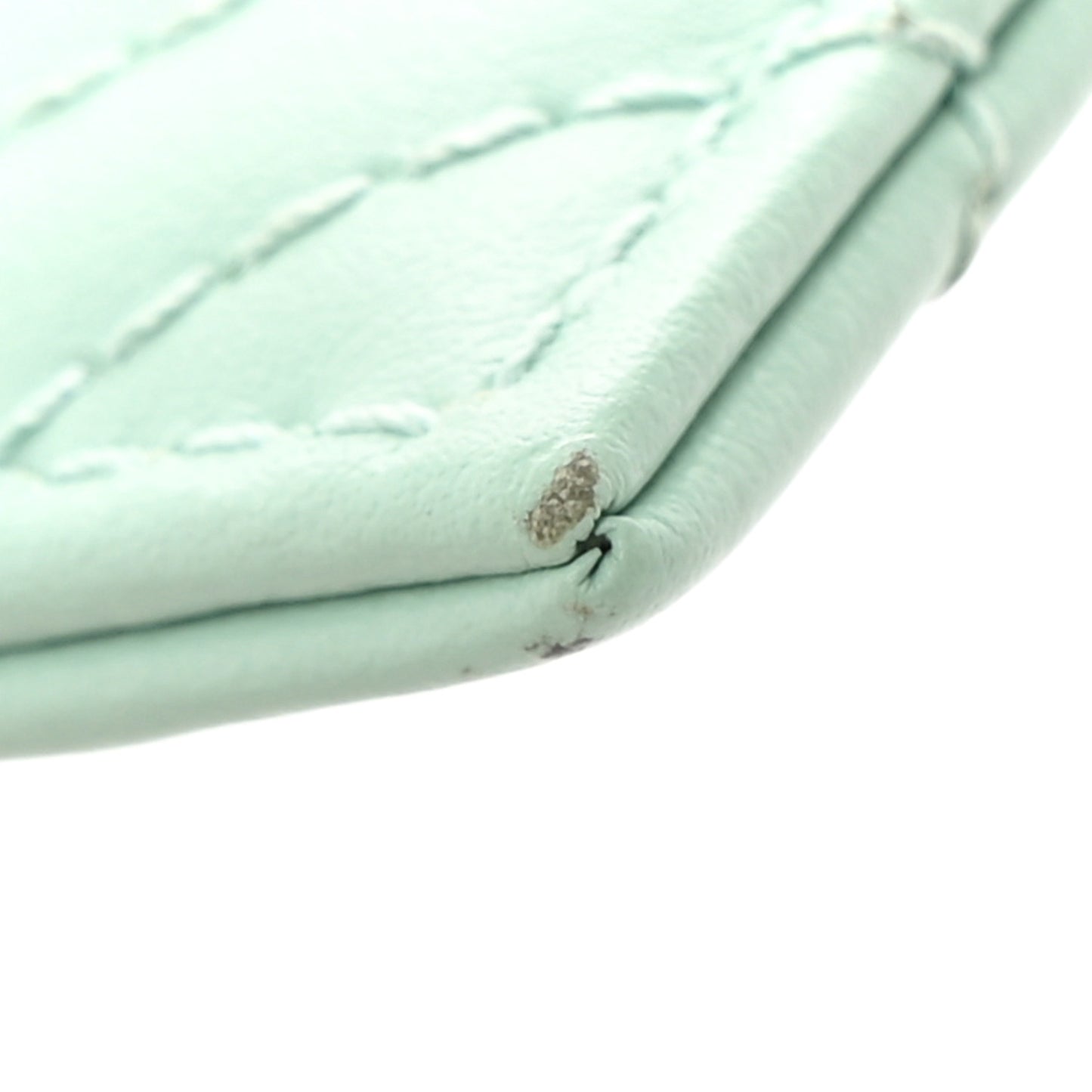 Calfskin Matelasse GG Marmont Card Holder Water Green