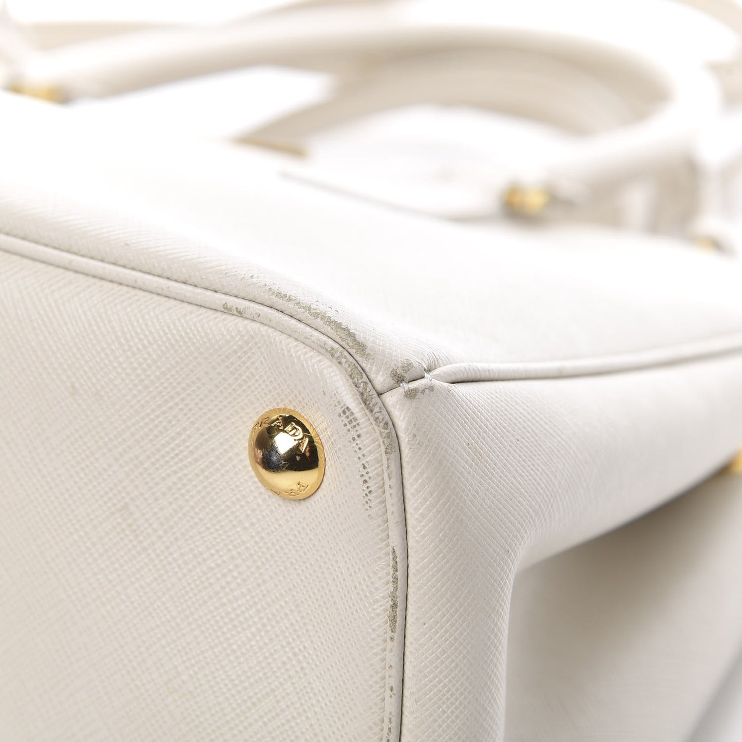 Saffiano Small Galleria Double Zip Tote Talco