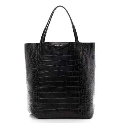 Givenchy Calfskin Crocodile Embossed Medium Antigona Tote Black 3 of 21