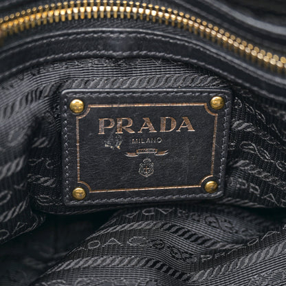 Prada Vitello Soft Shopping Satchel Black 6 of 18