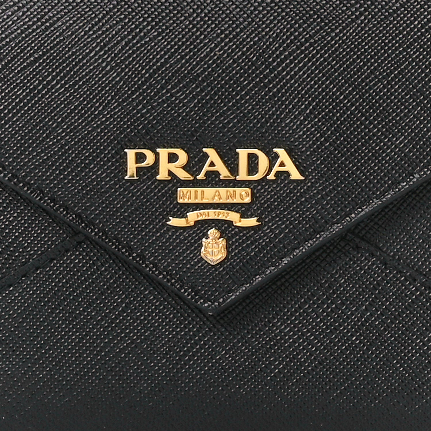 Prada Saffiano Metal Envelope Wallet Black 9 of 12