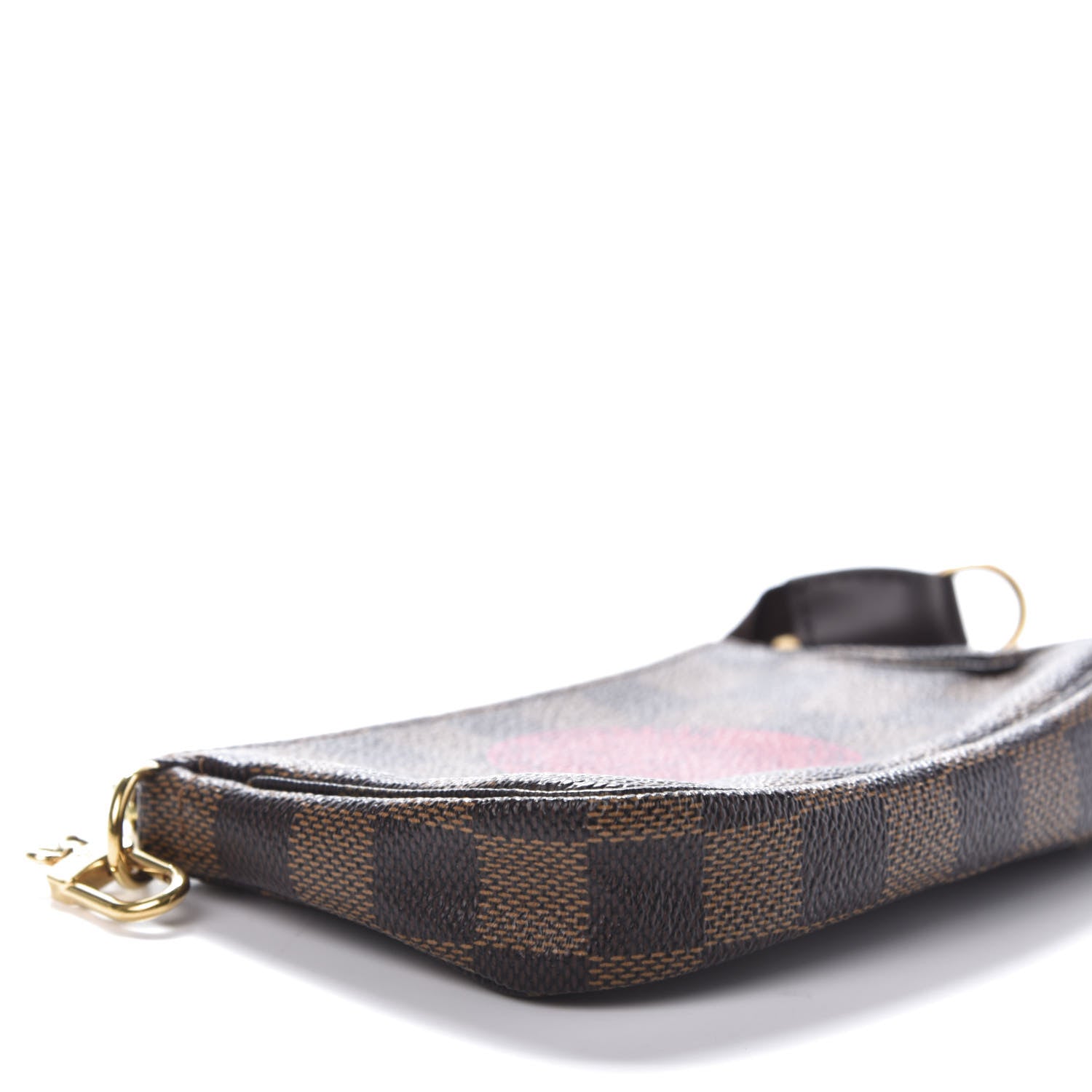 Louis Vuitton Damier Ebene Complice Trunks and Bags Mini Pochette Accessories Red 6 of 9