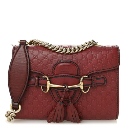 Gucci Soft Microguccissima Mini Emily Chain Shoulder Bag Rosso 1 of 13