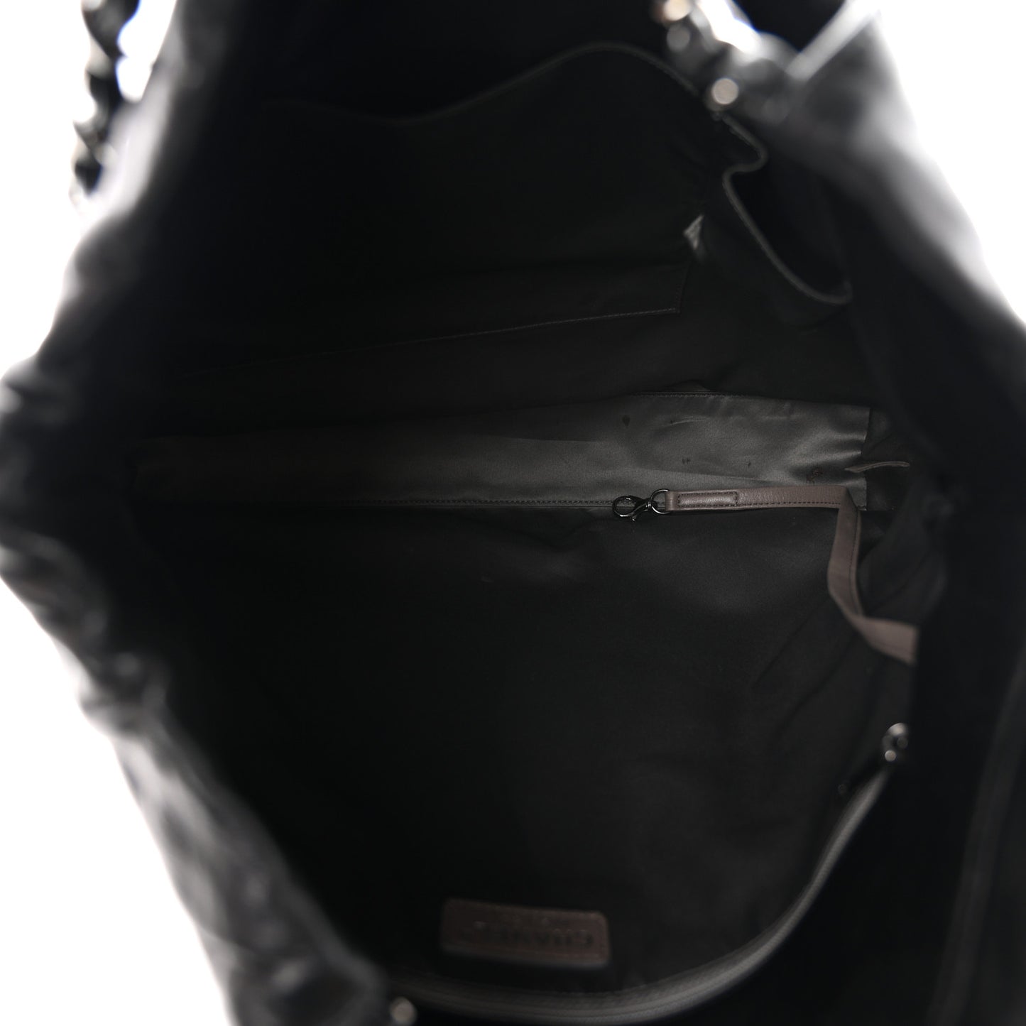 Patent Calfskin Patchwork Brooklyn Tote Black