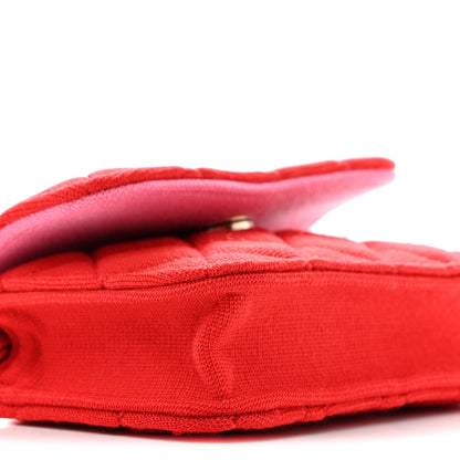 Chanel Jersey Quilted Micro Mini Flap Red 9 of 11