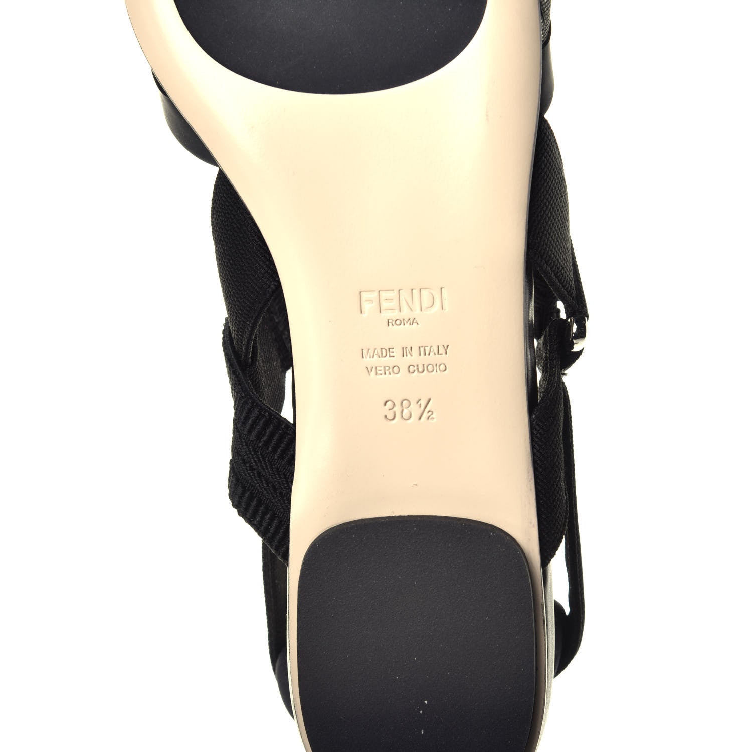 Fendi Technical Mesh FF Colibri Slingback Ballerina Flats 38.5 Black 6 of 7